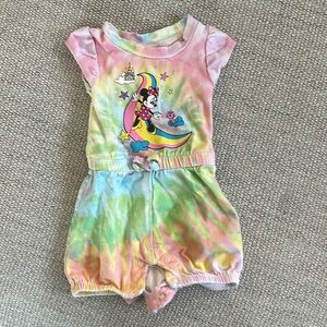 Newborn Girls Tie Dye Disney Outfit - Minnie